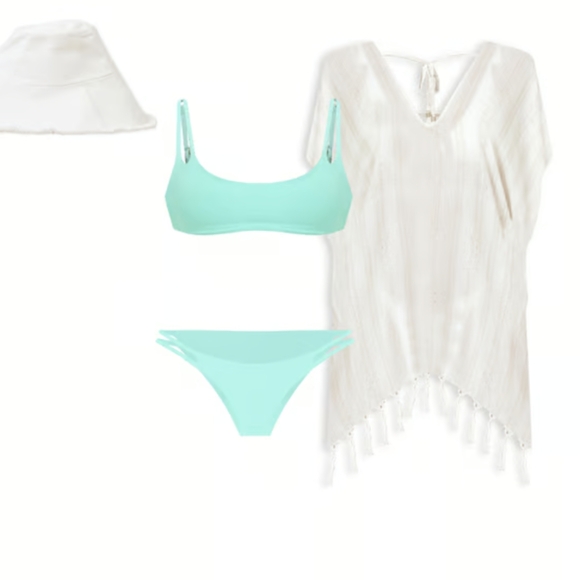 L*Space Zinnia Wilder Bikini Set Bright Teal - Picture 4 of 6